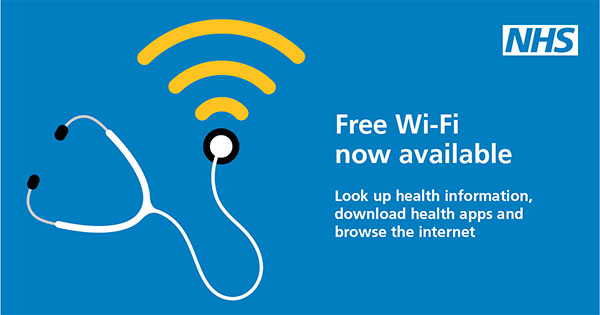 free wi-fi now available. Look up health information, download health apps and browse the internet.